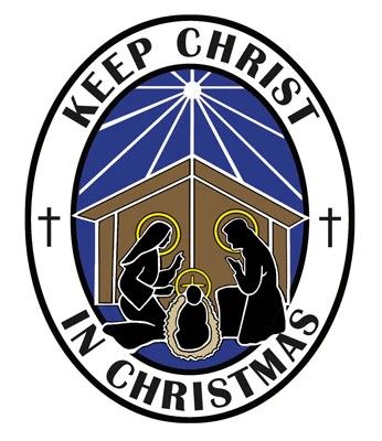 Keep Christ In Christmas Car Magnet Blue