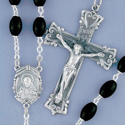 Adult Rosary Oval Black