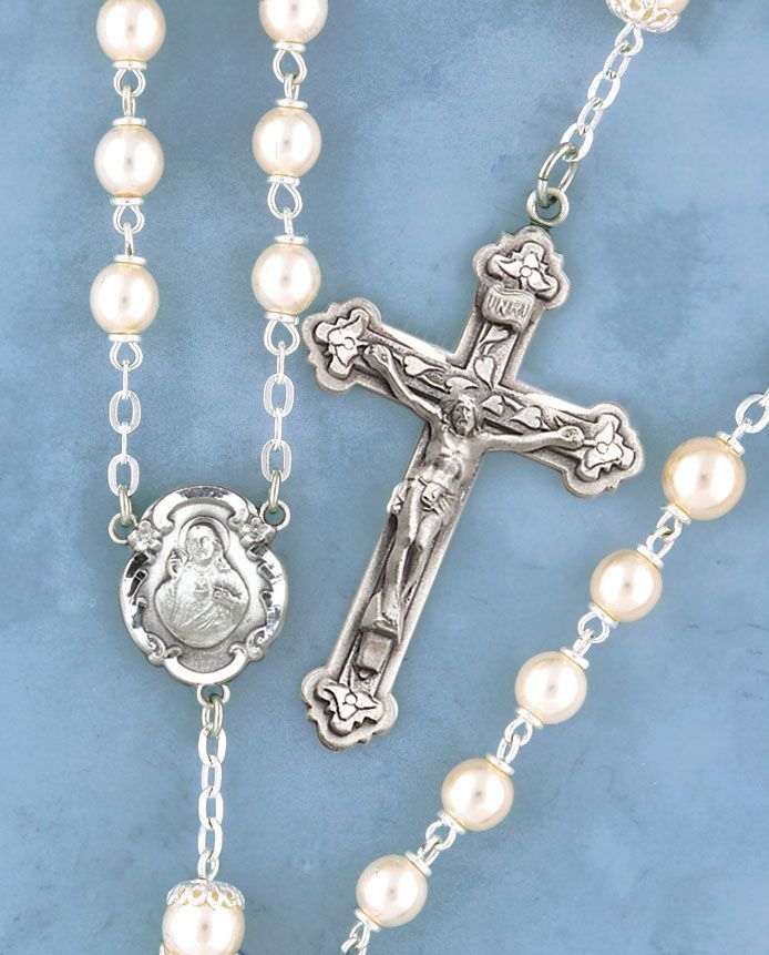 Adult Rosary Round Mother Of Pearl