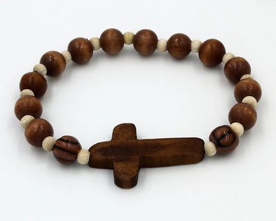 Basketball Sports Religious Bracelet Brown Disc.