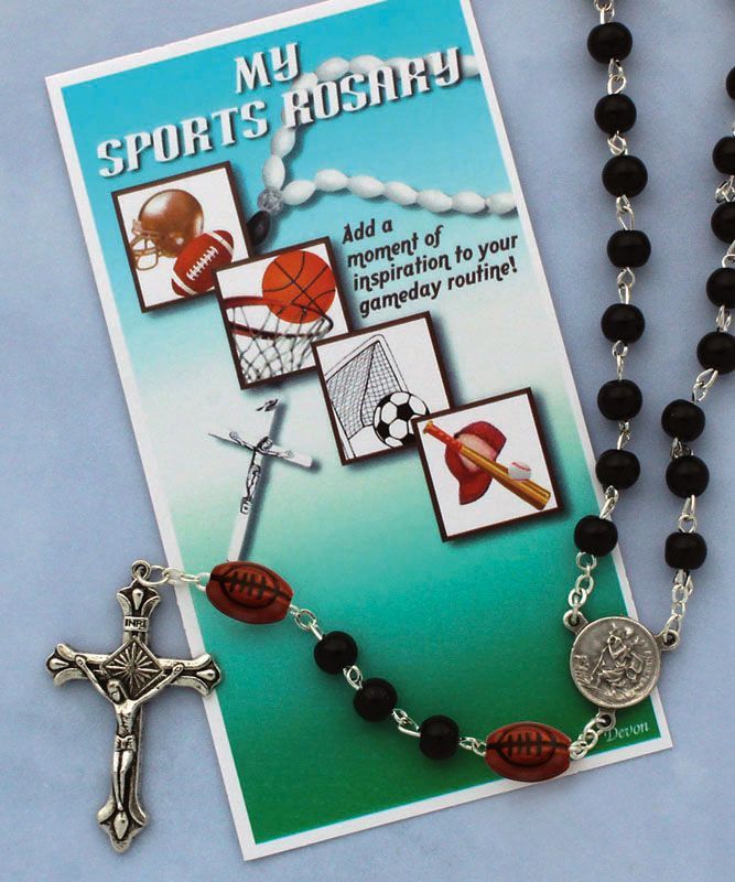 Black Sports Rosary Football