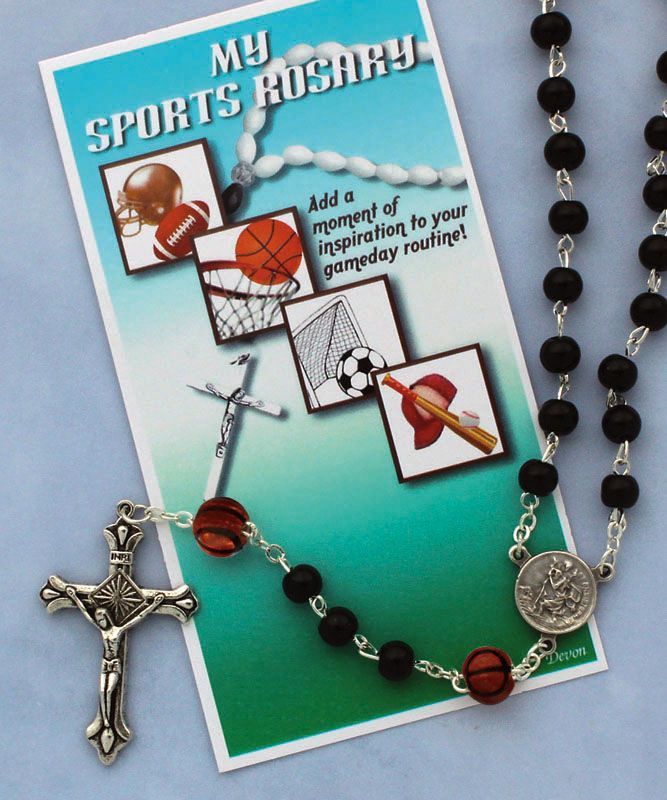 Black Sports Rosary Basketball