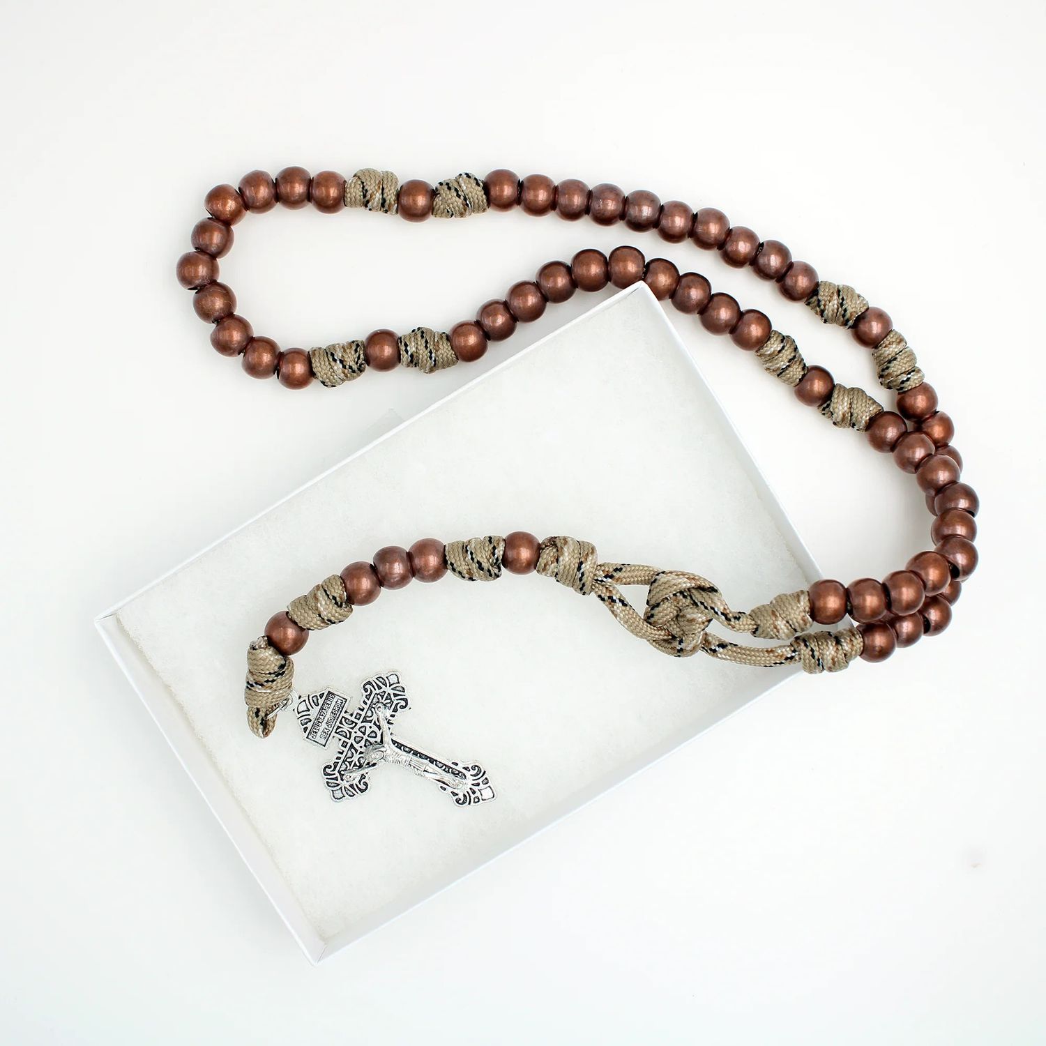 Soldier&#39;s Rosary Paracord Copper