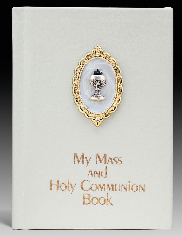 Communion White Book Chalice Medal