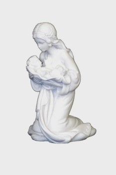 Madonna &amp; Child in white, 4&quot;