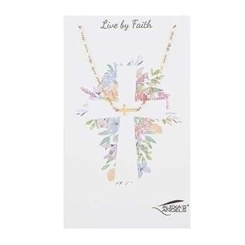 Gold Plated Cross Necklace on a 15&quot; plus 1&quot; Extender Necklace