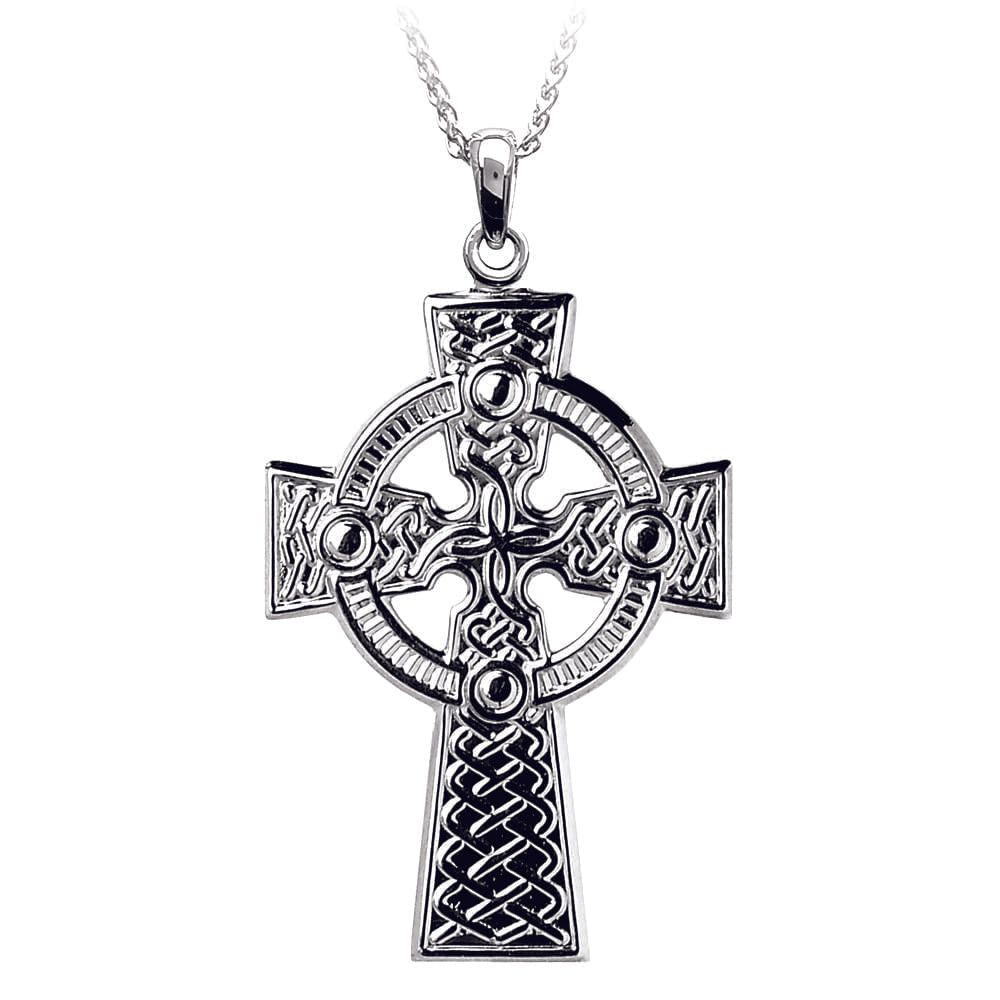 Sterling Silver Traditional Celtic Cross- Medium Size, on a 18&quot; Sterling Silver Chain