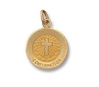 14kt Solid Gold Confirmation Medal 1/2” Diameter (Size 1)