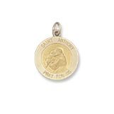 14kt Solid Yellow Gold St. Anthony Medal 5/8” Diameter (Size 2)