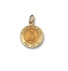 14kt Solid Yellow Gold St. Elizabeth Medal 1/2” Diameter (Size 1)