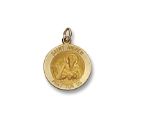 14kt Solid Yellow Gold St. Andrew Medal 1/2” Diameter (Size 1)