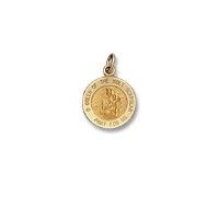 14kt Solid Yellow Gold Scapular Medal (Size 1)