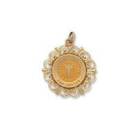 14kt Solid Yellow Gold Confirmation Medal 3/4” Diameter (Size 3)
