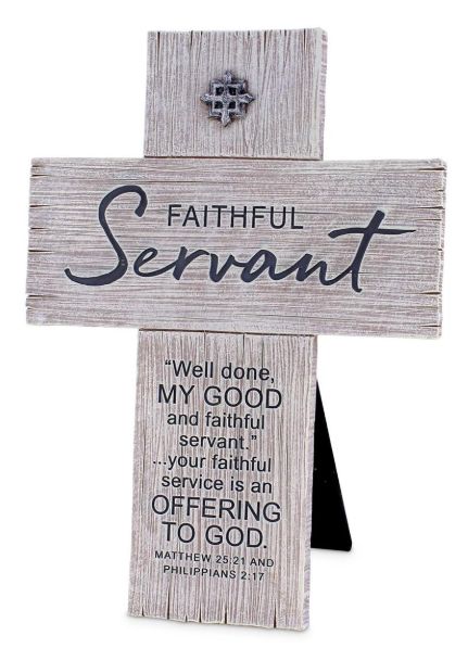 Faithful Servant Tabletop Cross