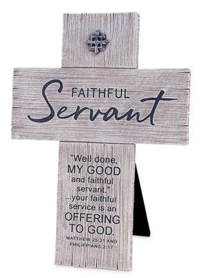 Faithful Servant Tabletop Cross