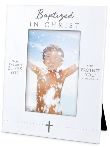 Baptized in Christ White Frame