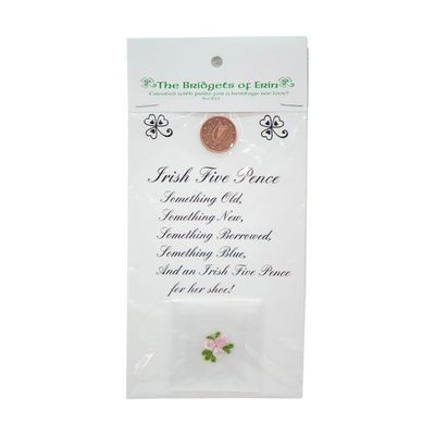 Irish Five Pence and Pouch