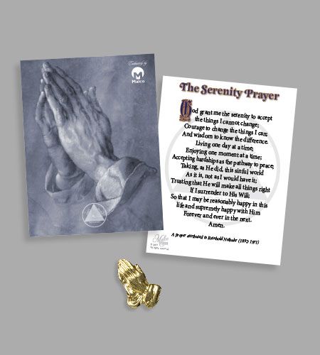 Recovery Praying Hands Pin