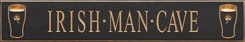 Irish Man Cave Black Wall Sign