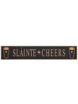 Slainte/Cheers Black Wall Sign