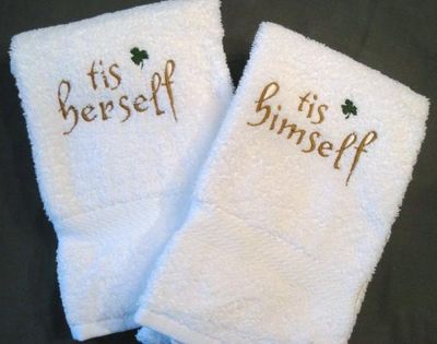Tis Himself/Tis Herself Hand Towels Boxed Set