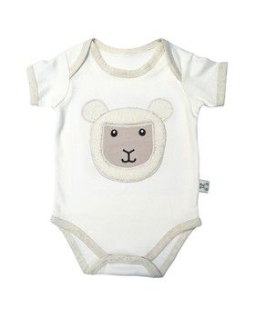 Cream Baby Sheep Organic Cotton Onesie
