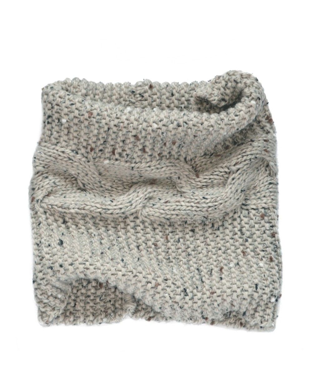 Oatmeal Speckled Wool Snood