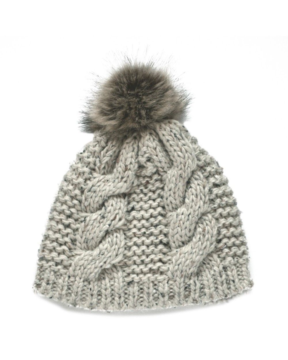 OATMEAL WOOL FUR HAT PF7359