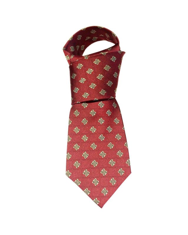 Silk Tie- Red Celtic Origins Design