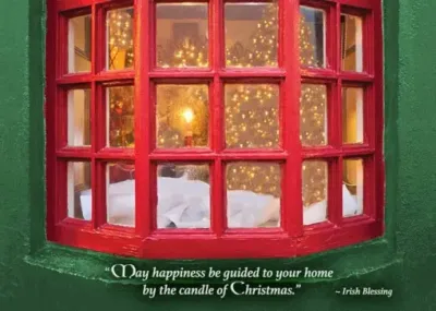 Irish Boxed Christmas Cards - Candle in Window