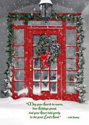 Irish Boxed Christmas Cards - Snowy Red Door