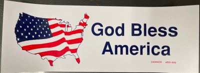 God Bless America Bumper Sticker Disc.