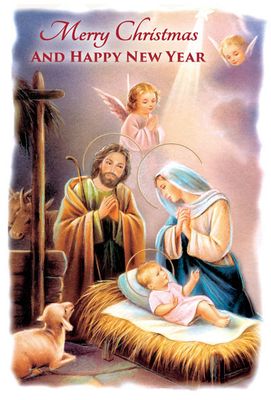 Box of 15 Christmas Cards- Merry Christmas and Happy New Year
