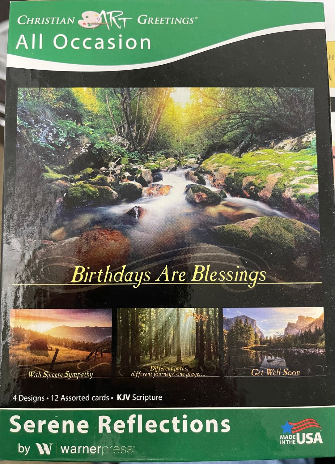 Box of All Occasion Serene Reflections Greeting Cards Disc.