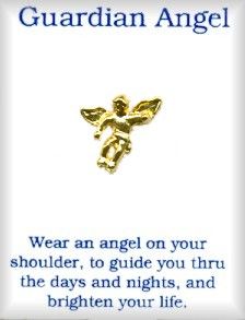 Guardian Angel Pin in Gold Plate