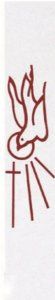 Confirmation Scarf- Holy Spirit Design- White