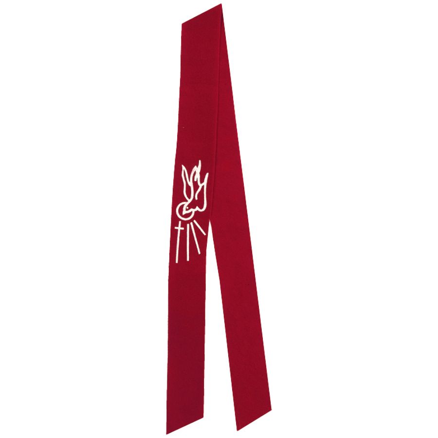Confirmation Scarf- Holy Spirit Design- Red