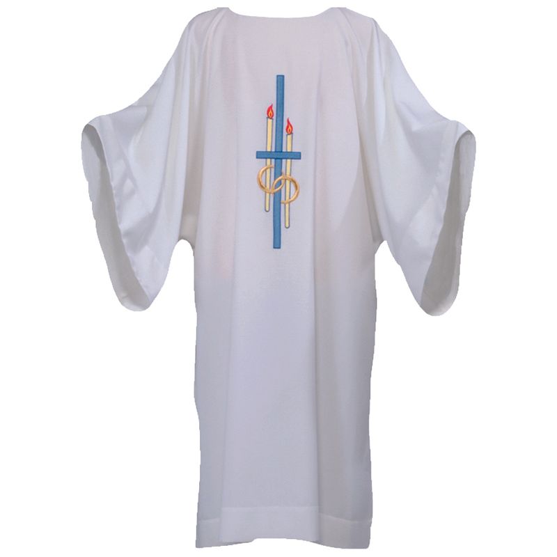 Deacon Dalmatic- Marriage Design- Pure White