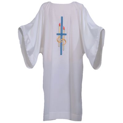 Deacon Dalmatic- Marriage Design- Pure White