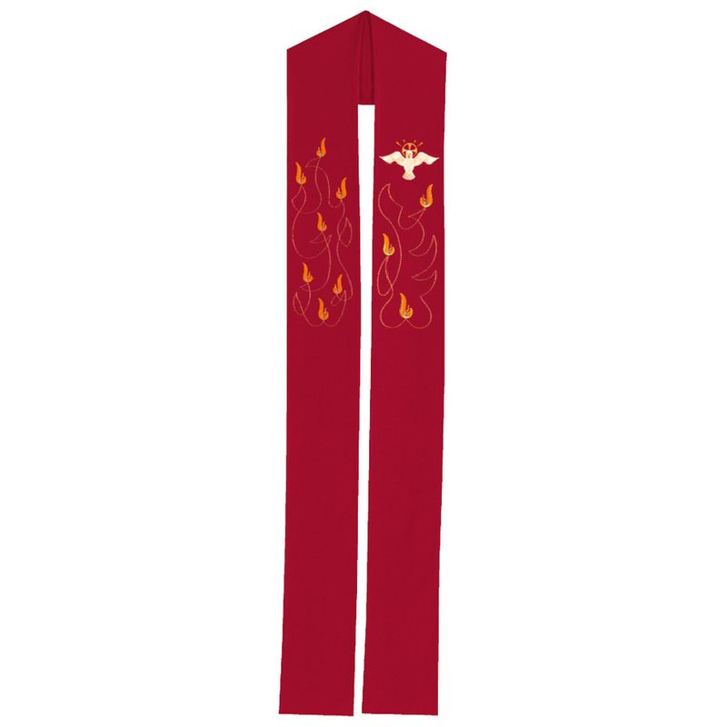 Deacon Stole- Holy Spirit- Red