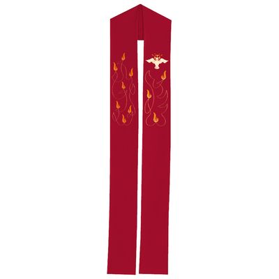 Deacon Stole- Holy Spirit- Red