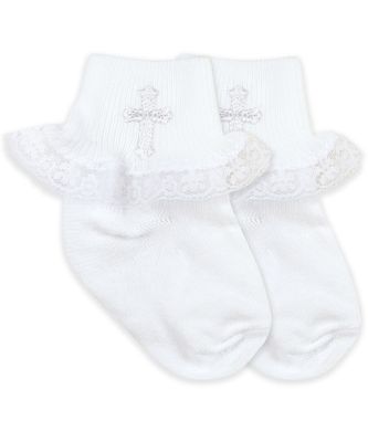 Christening Girl Lace Socks, One Pair