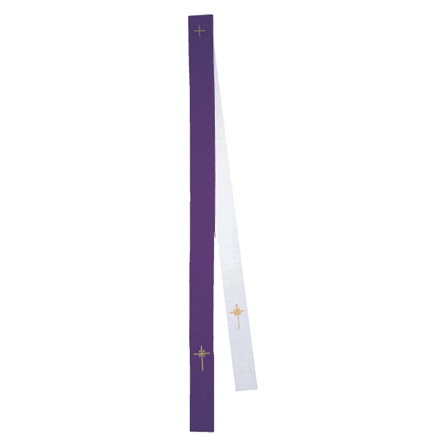 Reconcilitation Stole- Reversible Ribbon Stole- Puple/White