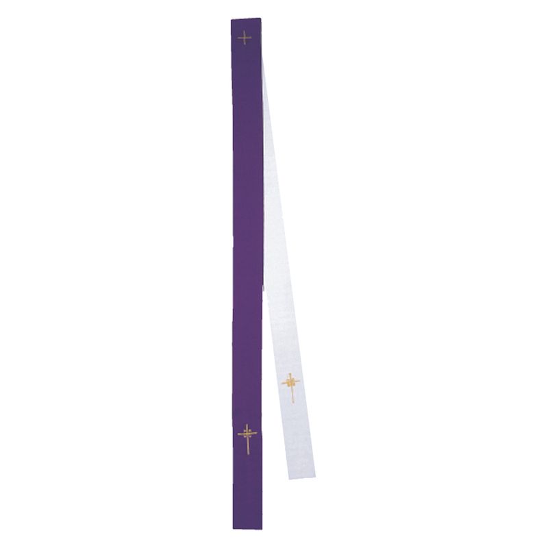Reconcilitation Stole- Reversible Ribbon Stole- Puple/White