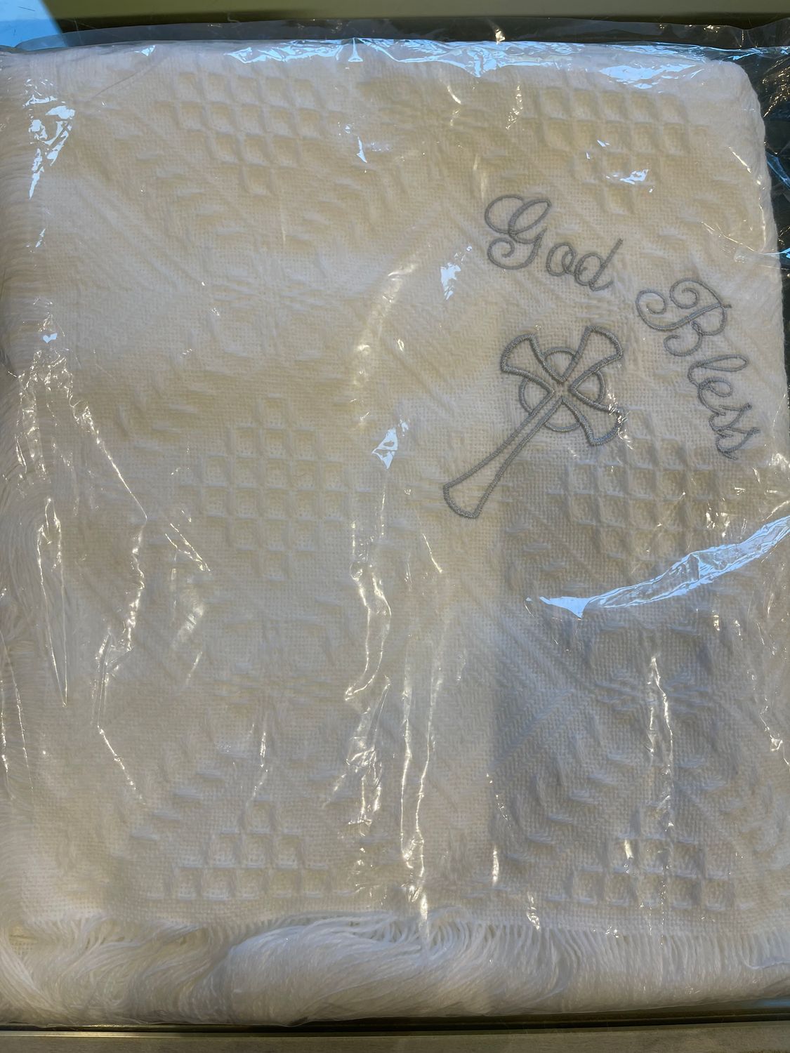 White God Bless Blanket