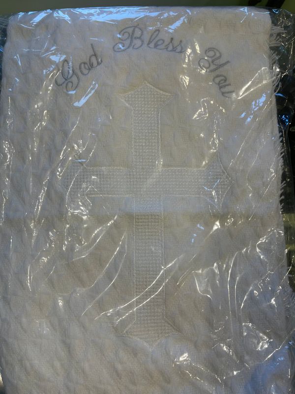 White God Bless You Blanket
