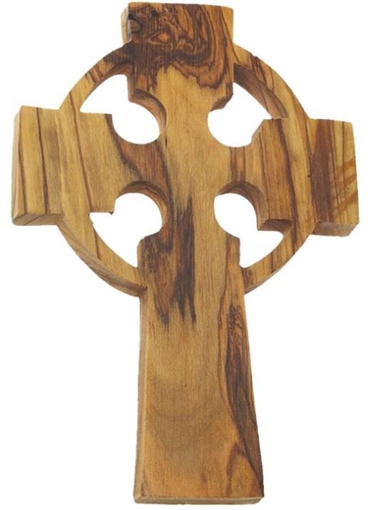Celtic Cross Olive Wood
