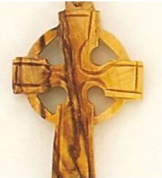 Celtic Cross Olivewood Pendant