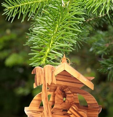 Nativity Ornament Olivewood