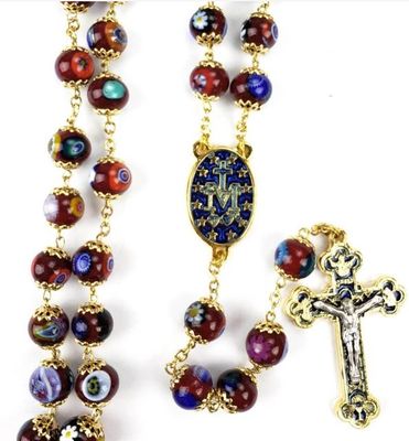 Murano Burgundy Rosary